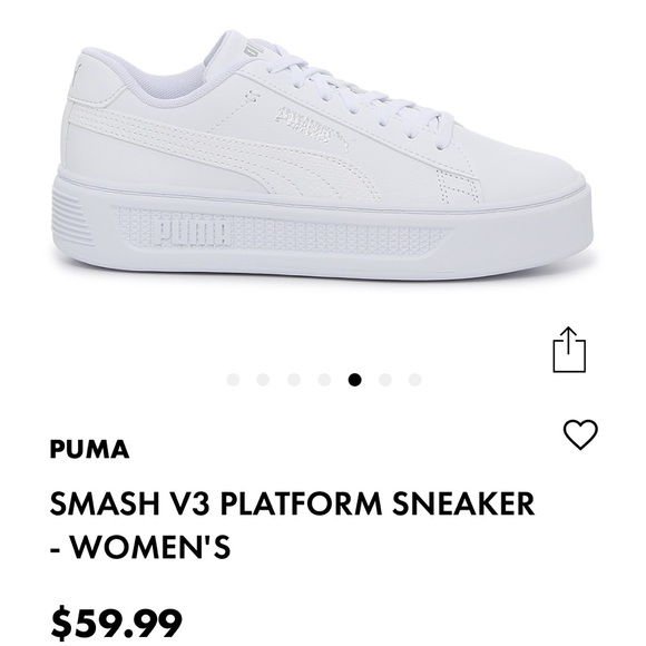 PUMA platform sneakers - SMASH V3 - Women’s white - Picture 8 of 10